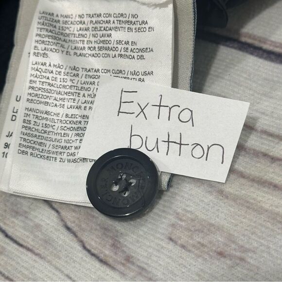 Moncler Maglione Tricot Alla Coreana Down Padded Wool Cardigan Sz Medium Jacket - Picture 12 of 15